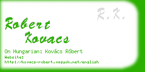 robert kovacs business card