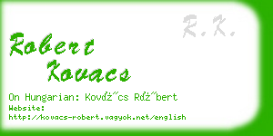 robert kovacs business card